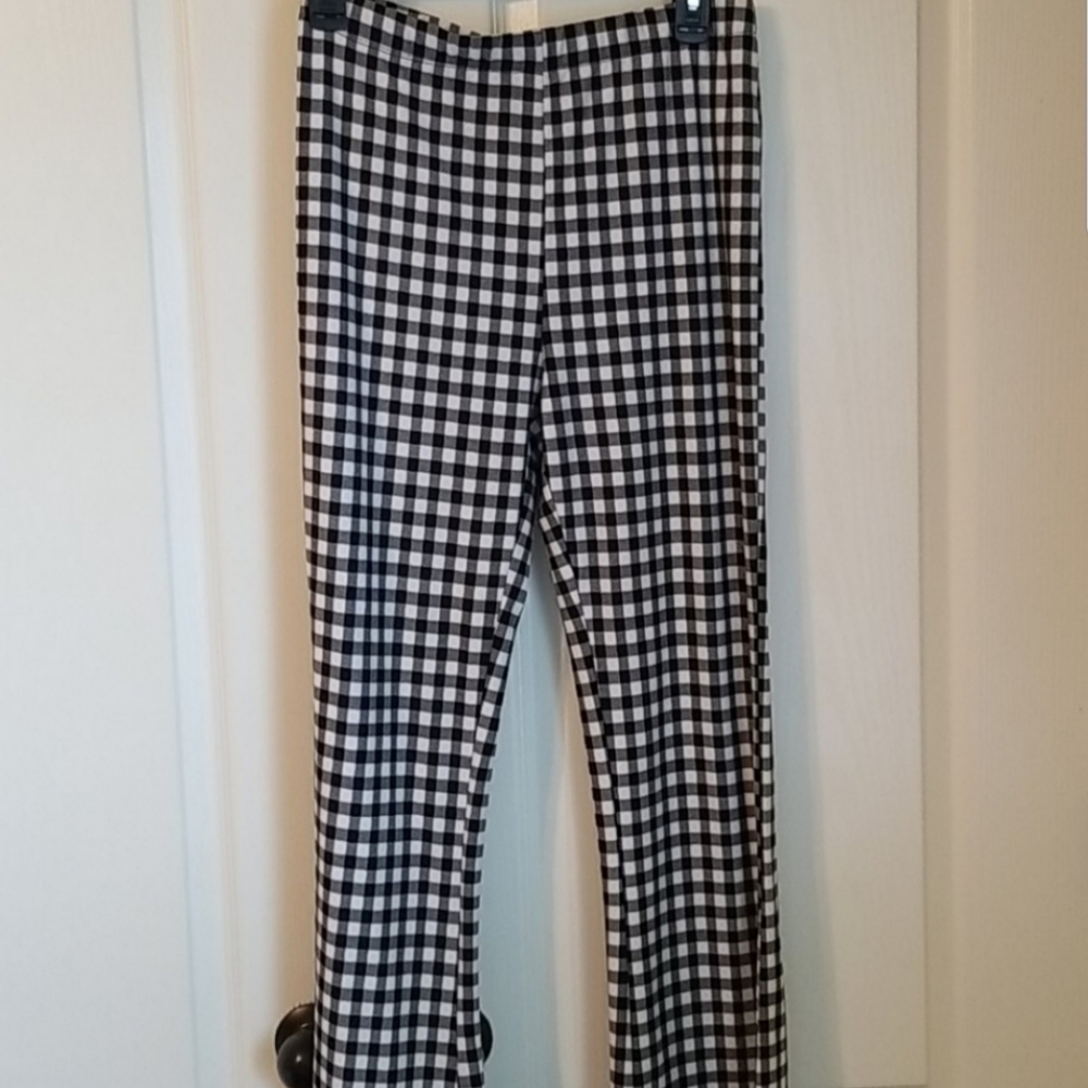 ⛱️Forever 21 Gingham Check Flare Leg Pants Size L